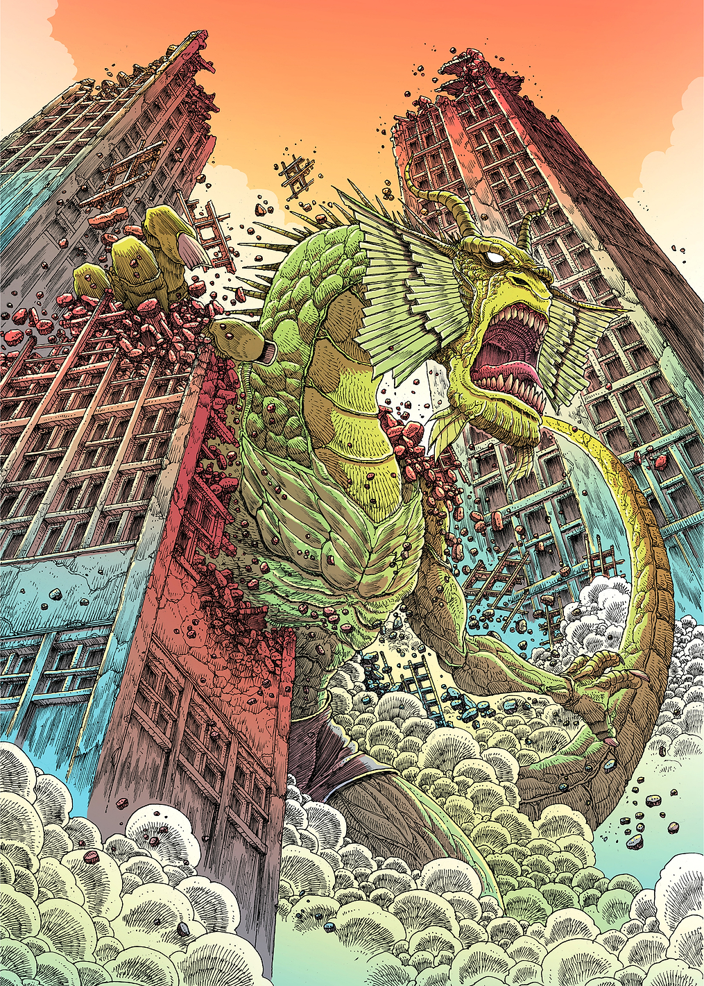 Marvel Kaiju Attacking Cityscape: постер из коллекции Marvel
