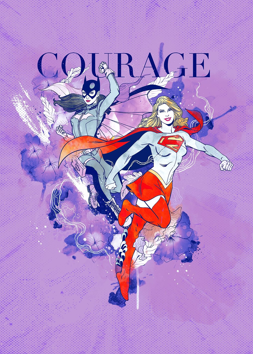 DC: Courageous Duo - Batgirl and Supergirl: постер из коллекции DC Comics