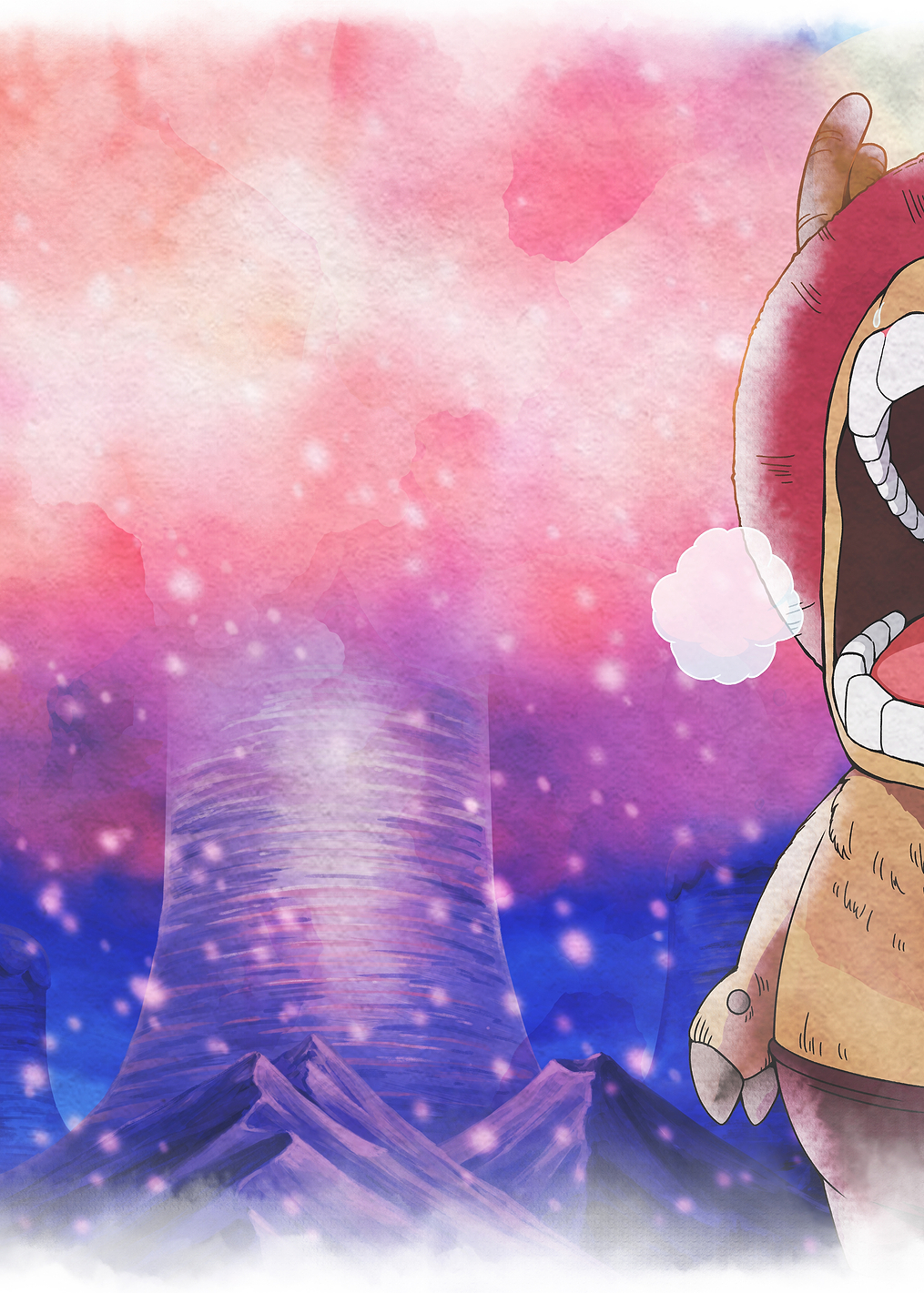 Iconic Watercolor Chopper Farewell To Drum Island: постер из коллекции One Piece