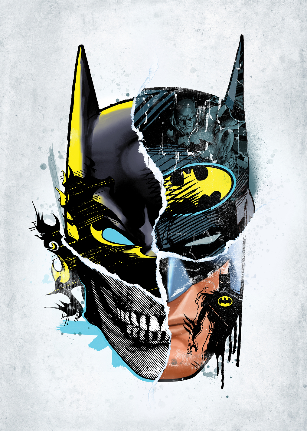 DC: Batman in Collage-Style: постер из коллекции DC Comics