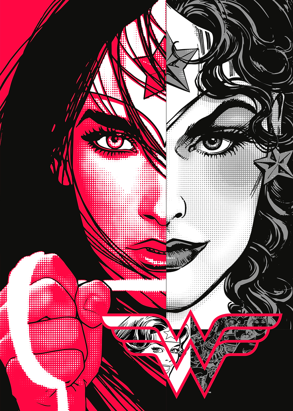 DC: Wonder Woman - Dual Eras Portrait: постер из коллекции DC Comics