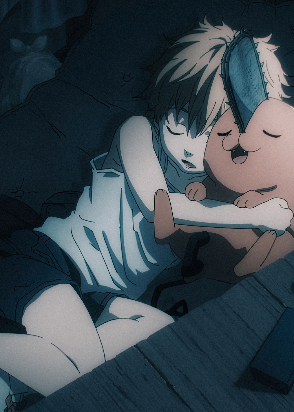 EP10 Denji sleeping with Pochita: постер из коллекции Chainsaw Man