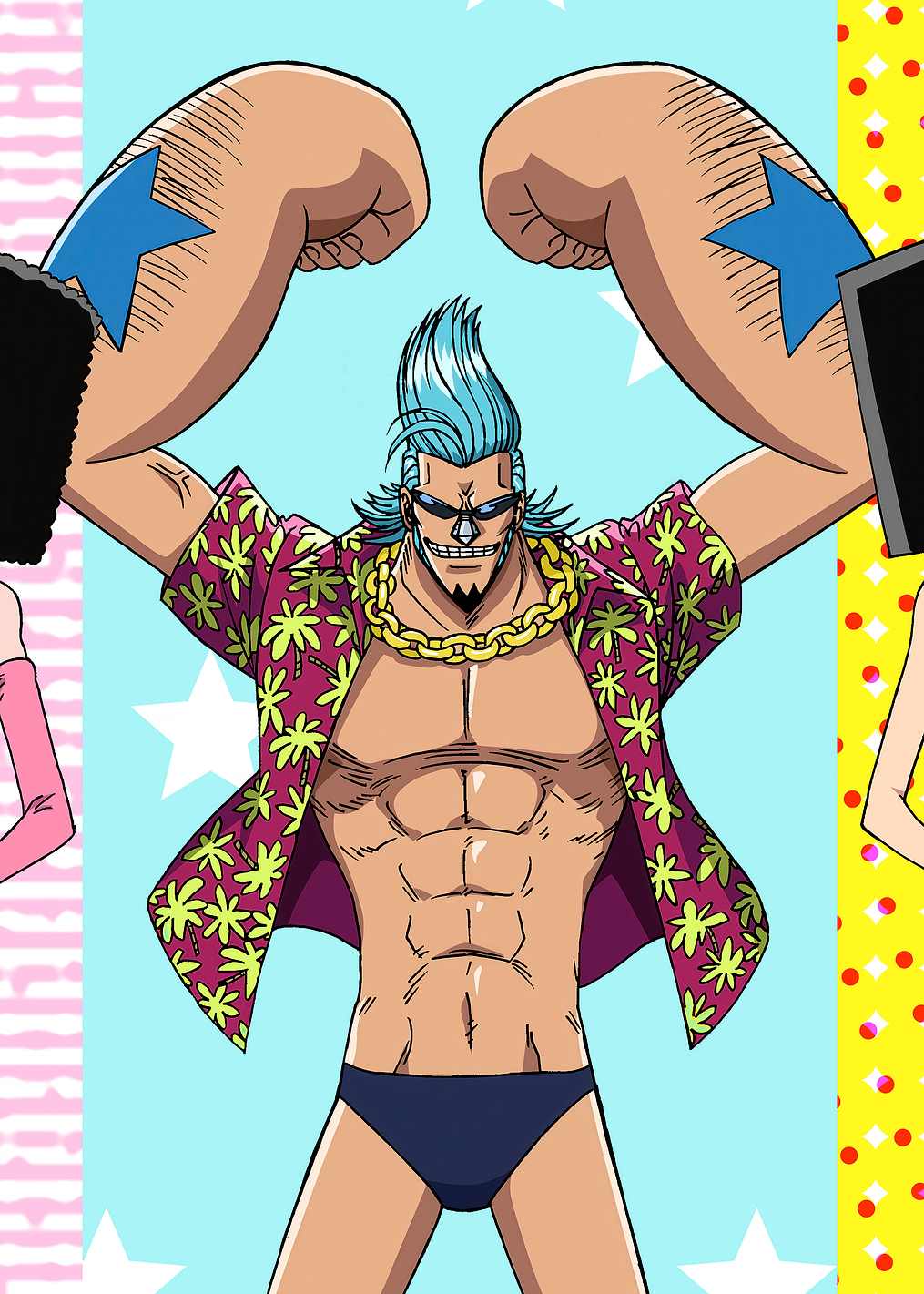 Water 7 Franky and Square Sisters: постер из коллекции One Piece