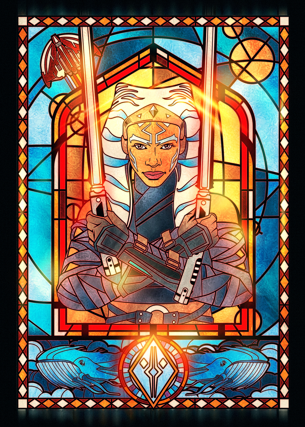 Ahsoka Stained Glass: постер из коллекции Star Wars