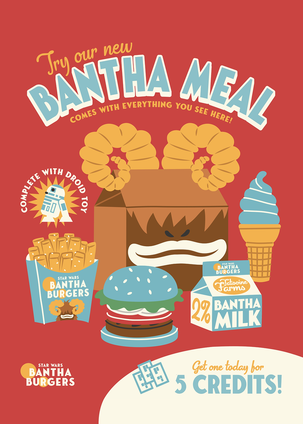 Bantha Burger Happy Meal: постер из коллекции Star Wars