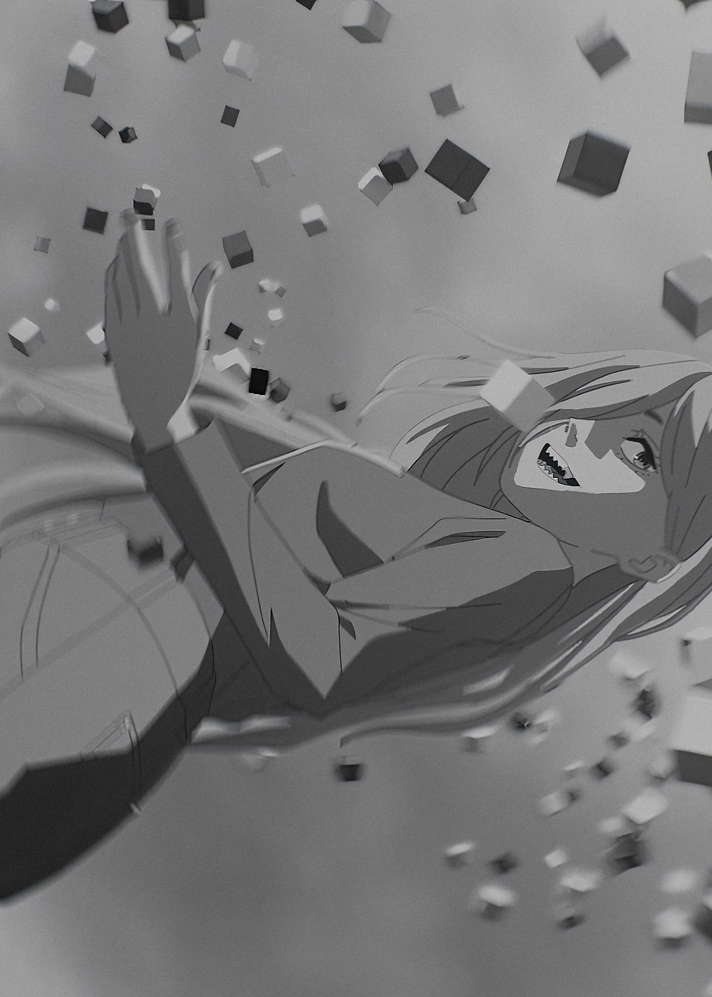 Chainsaw Man EP11 Ending: Power black and white: постер из коллекции Chainsaw Man