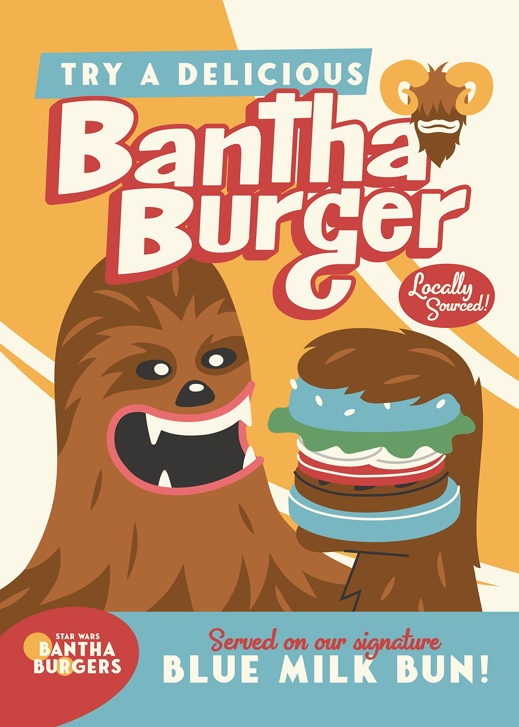 Chewbacca's Bantha Burger: постер из коллекции Star Wars