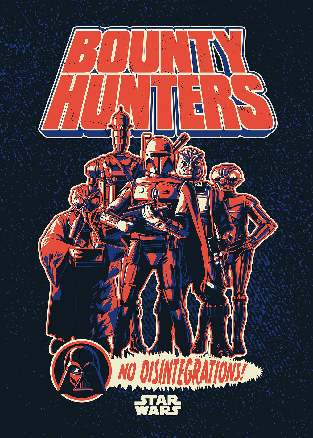 Retro Pop Bounty Hunters: постер из коллекции Star Wars