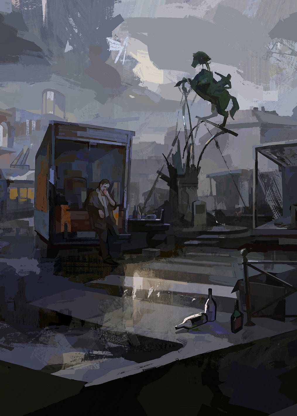 Revachol's Gritty Urban Canvas: постер из коллекции Disco Elysium