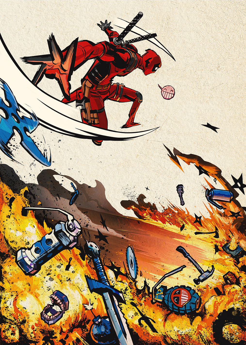 Deadpool Comic Explosion: постер из коллекции Marvel