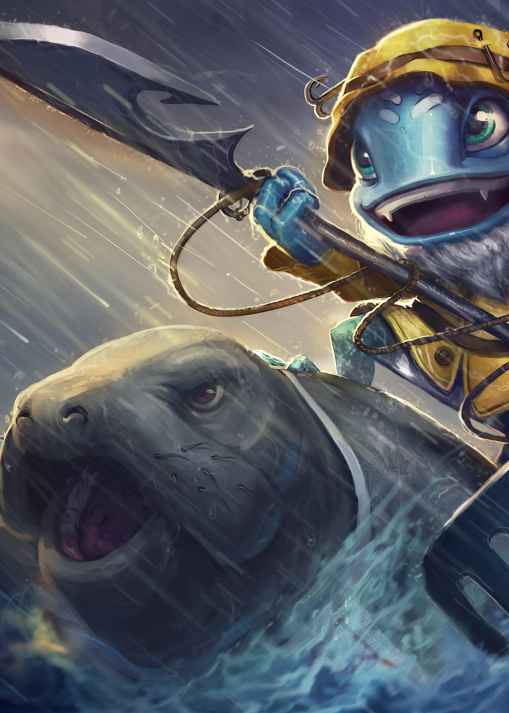 Fizz's Rainy Day Fishing Expedition: постер из коллекции League of Legends