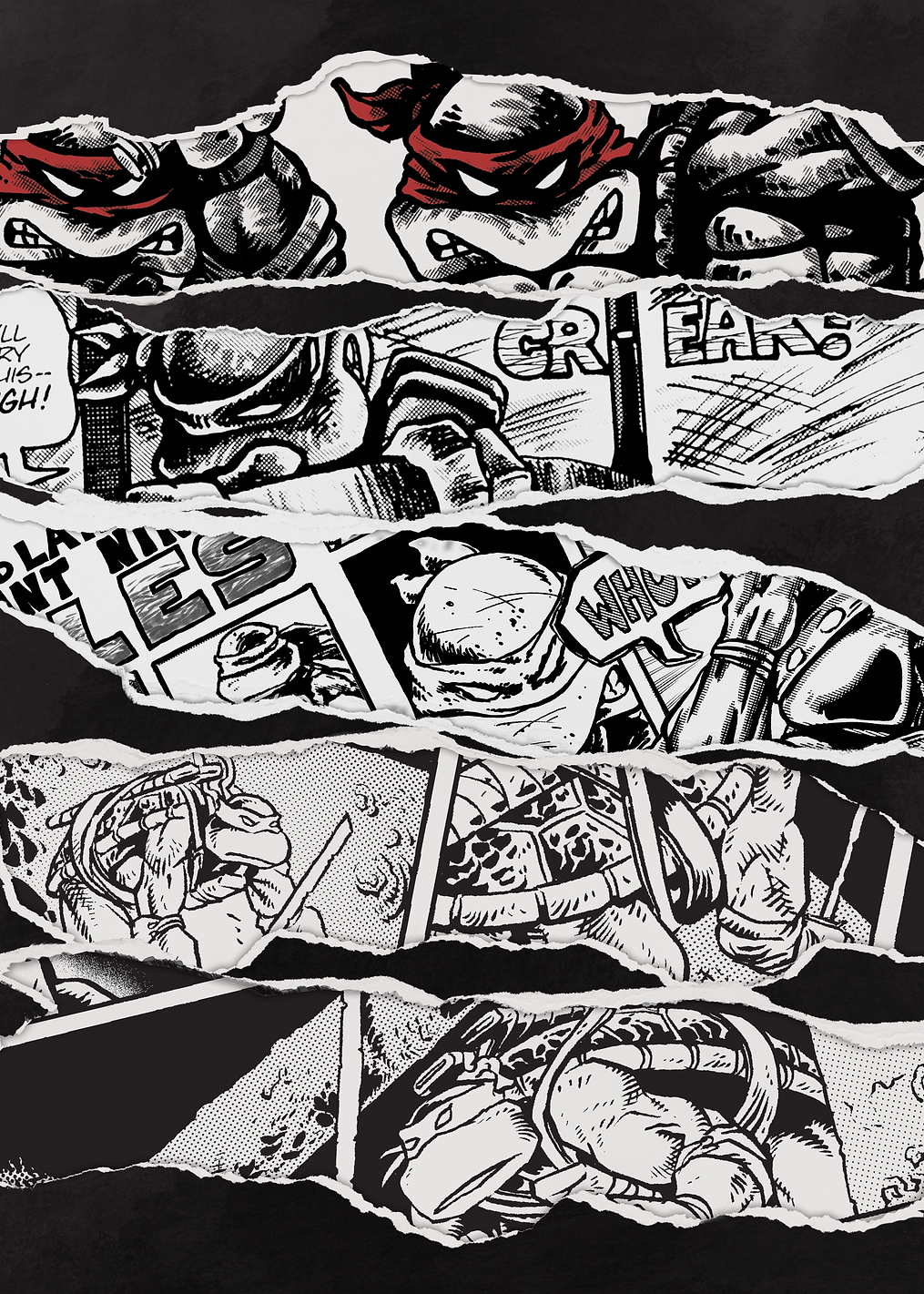 TMNT: Eastman and Laird Comic Strip Collage: постер из коллекции TMNT