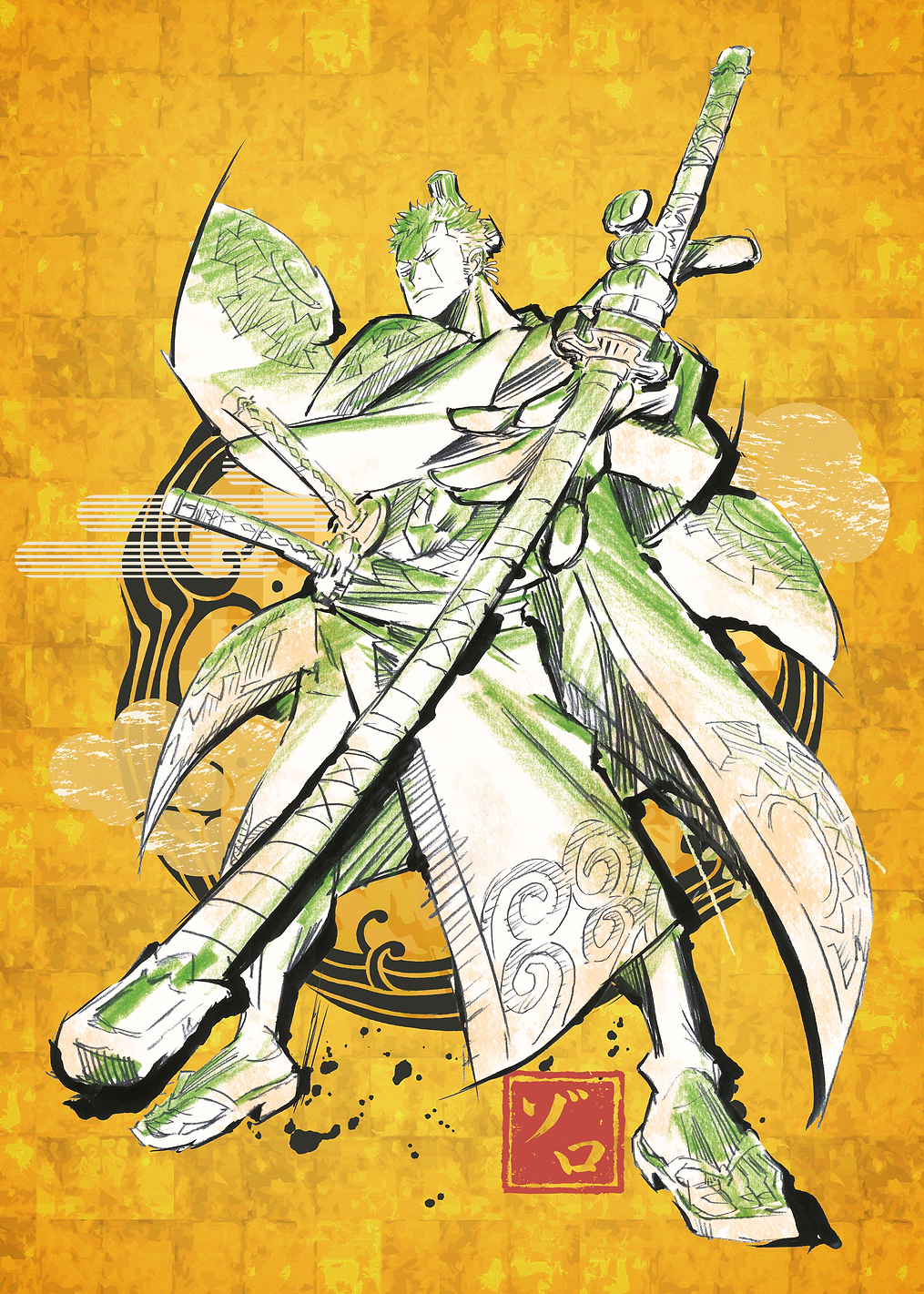 Roronoa Zoro Japanese Keikaku: постер из коллекции One Piece