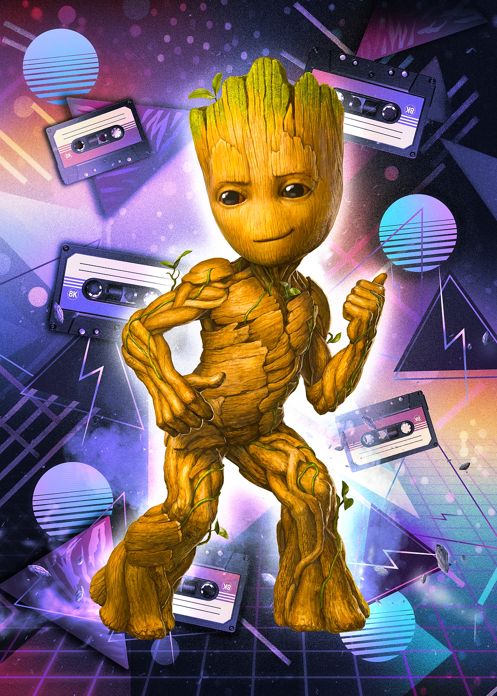 Dancing Groot: постер из коллекции Marvel