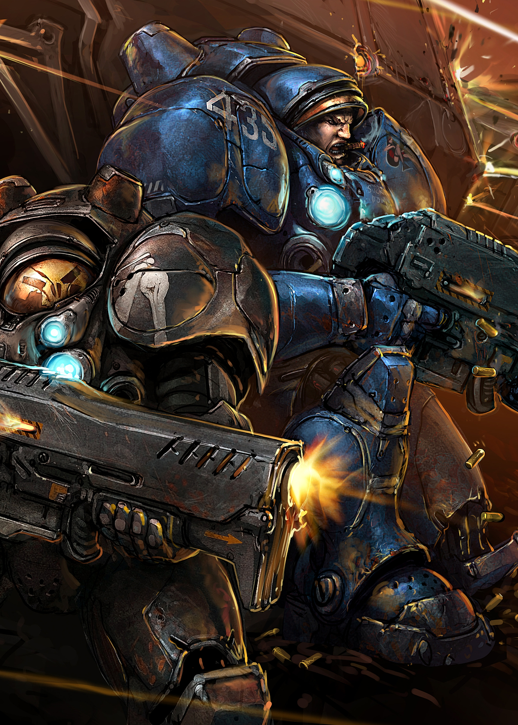 Jim Raynor and Tychus Findlay: постер из коллекции StarCraft