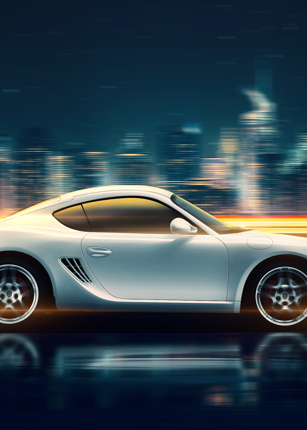 Porsche Cayman Night Drive: постер из коллекции Porsche