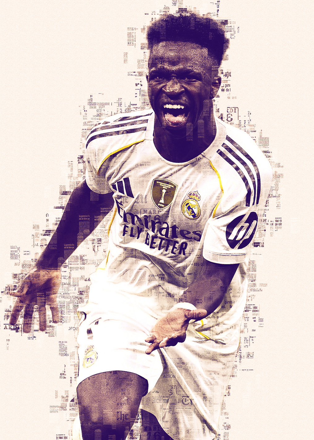 Vinicius Junior Celebration Art: постер из коллекции Винисиус Жуниор