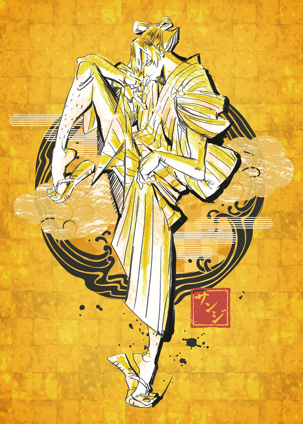 Sanji Japanese Keikaku: постер из коллекции One Piece