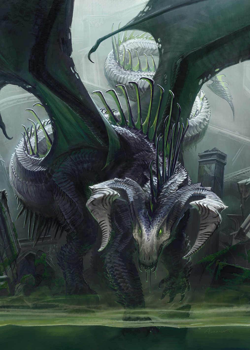 Black Dragon in Ruins: постер из коллекции Dungeons And Dragons