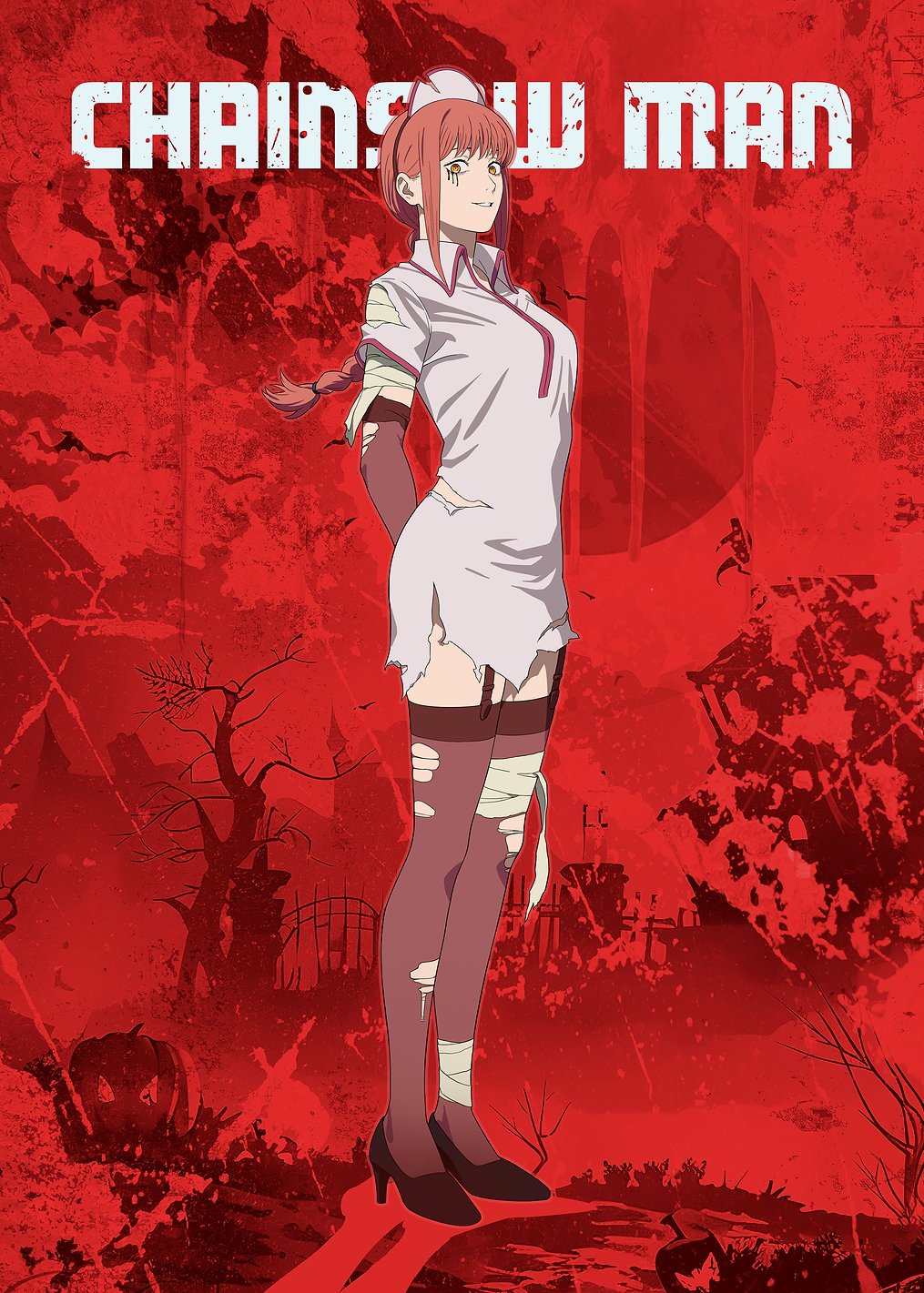 Chainsaw Man: Makima's Spooky Nurse Logo: постер из коллекции Chainsaw Man