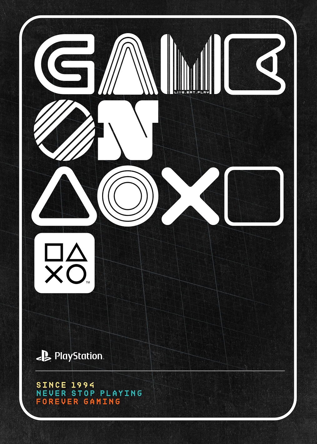 PlayStation Game On Retro Poster: постер из коллекции PlayStation