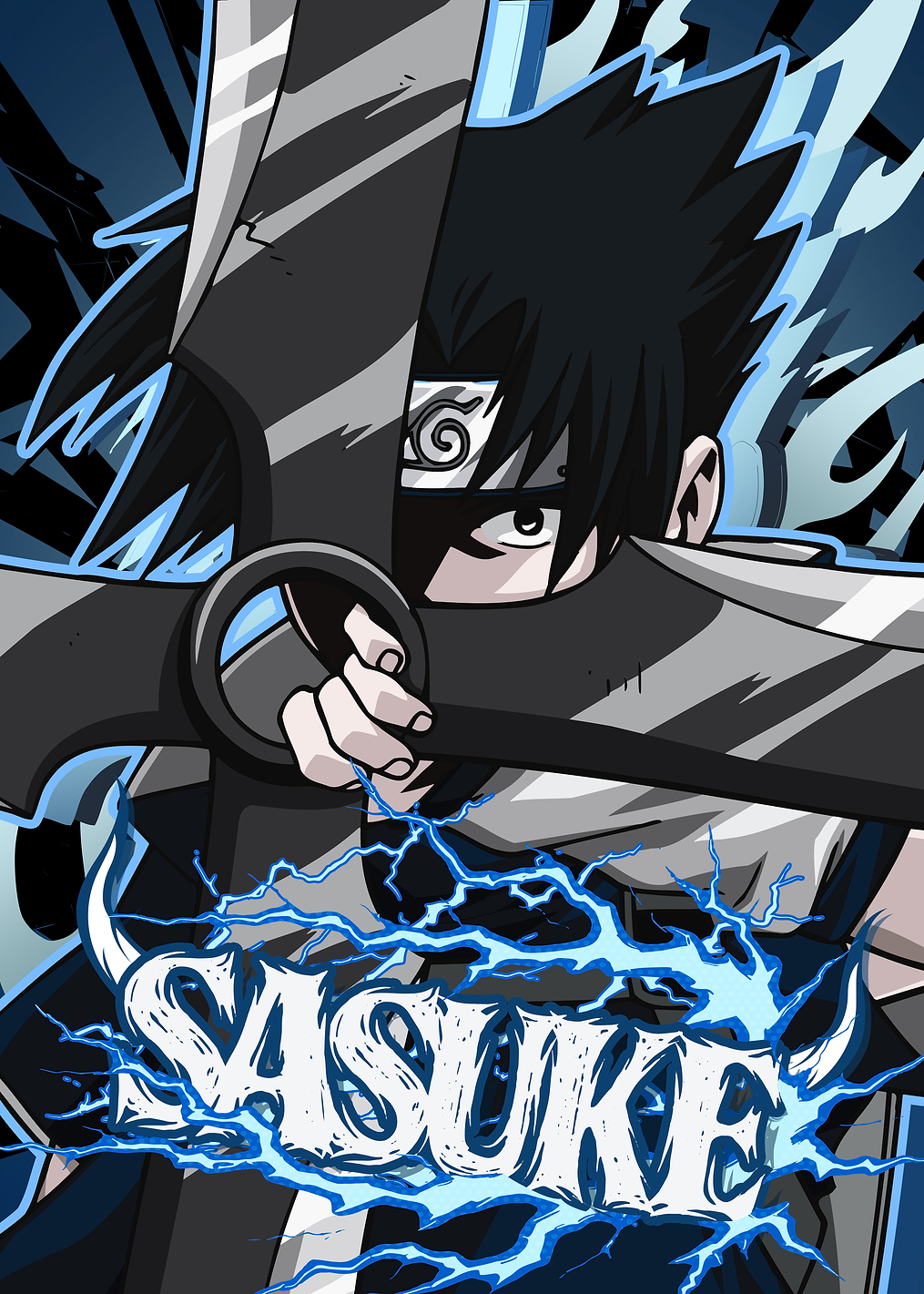 Sasuke - Uchiha Energy: постер из коллекции NARUTO