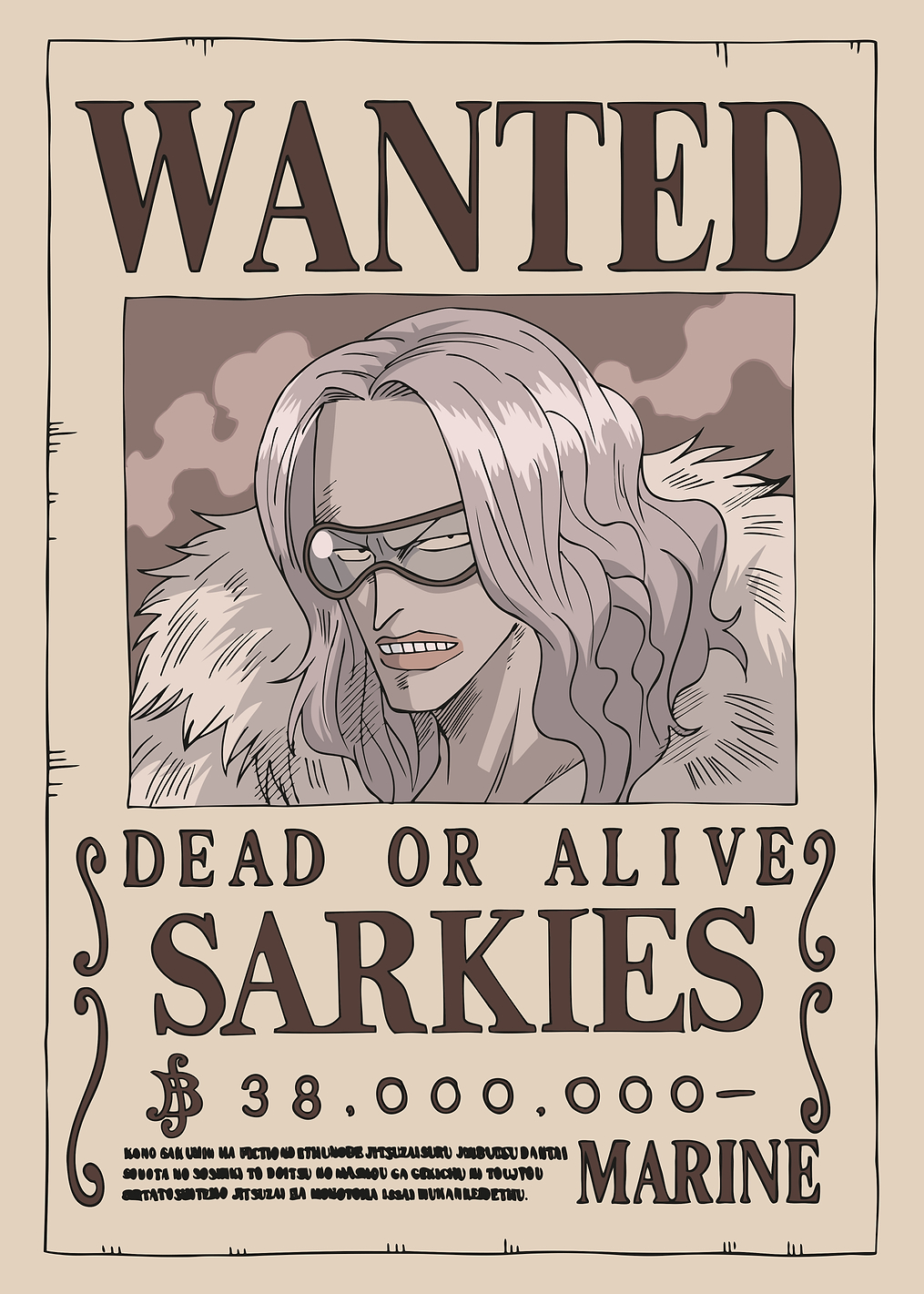 Sarkies Wanted: постер из коллекции One Piece