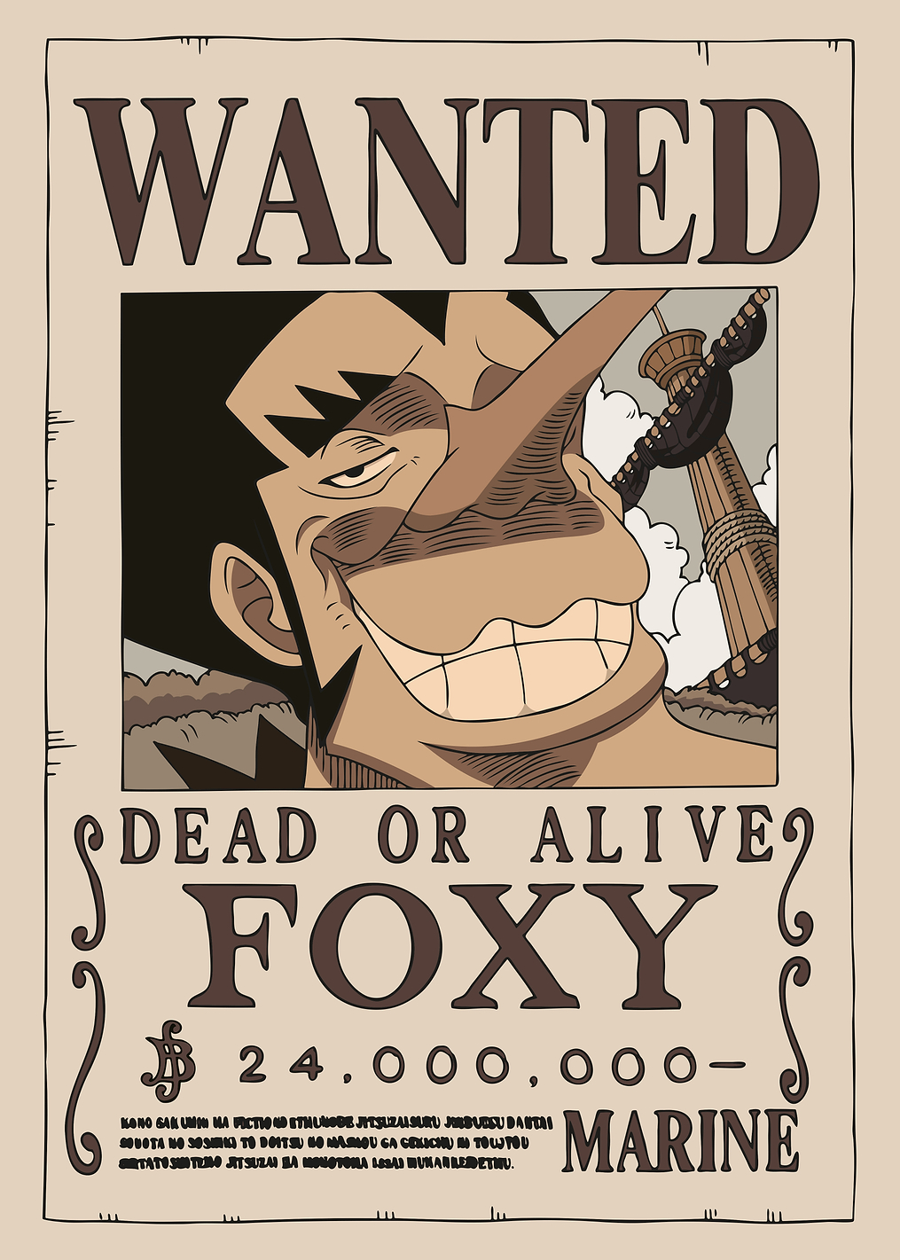 Foxy Wanted: постер из коллекции One Piece