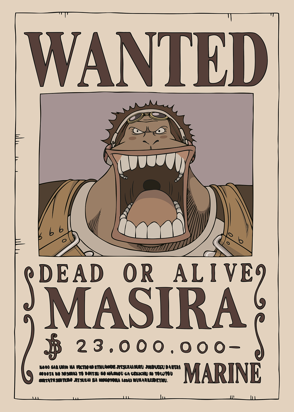 Masira Wanted: постер из коллекции One Piece