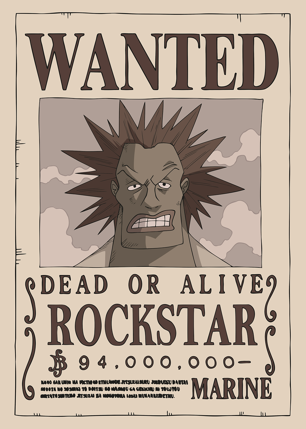 Rockstar Wanted: постер из коллекции One Piece