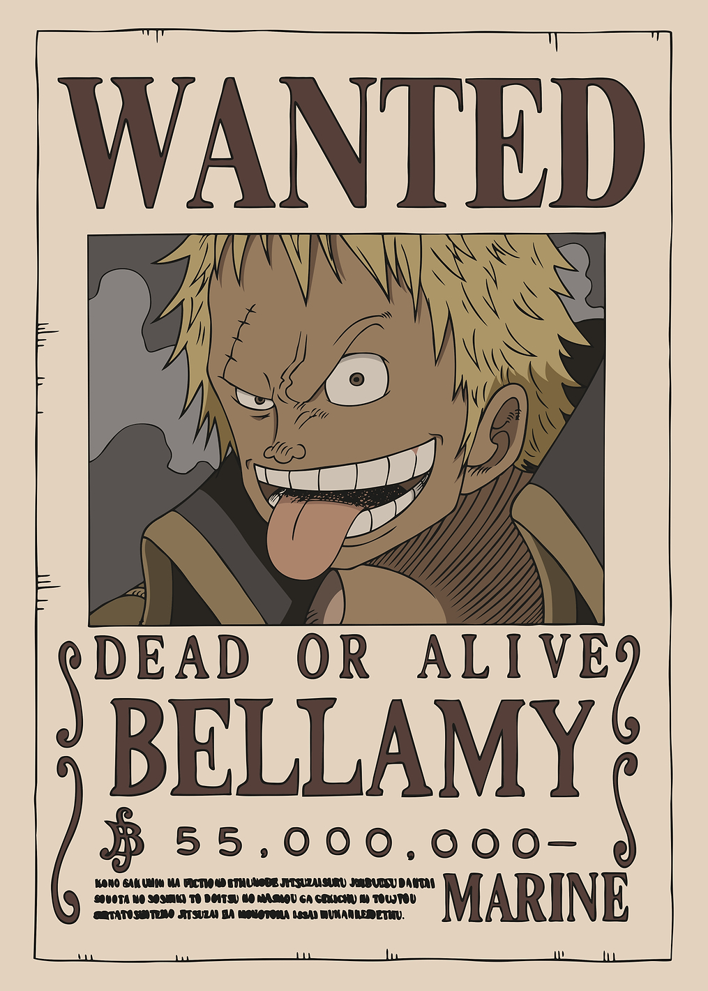 Bellamy Wanted: постер из коллекции One Piece