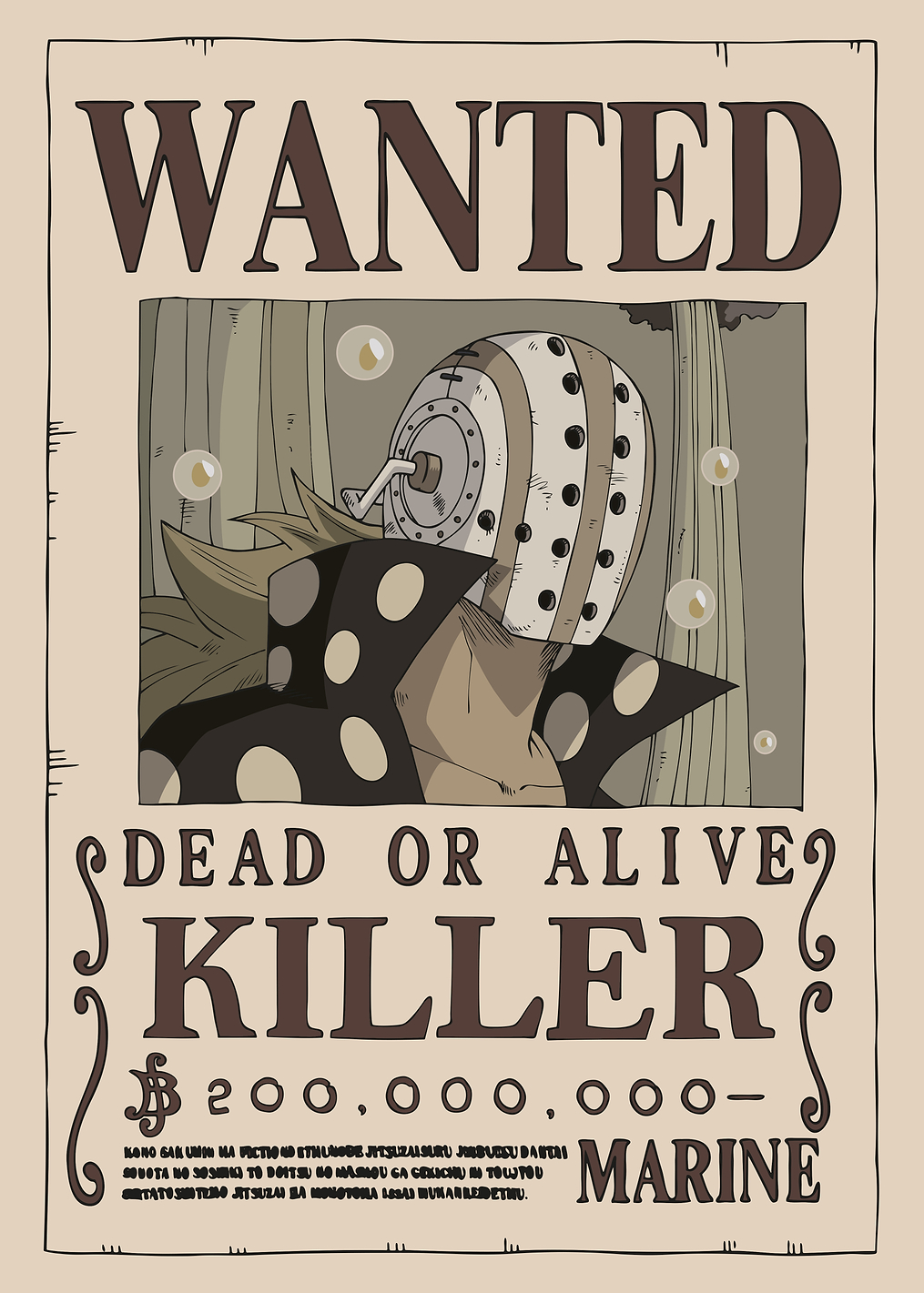 Killer Wanted: постер из коллекции One Piece