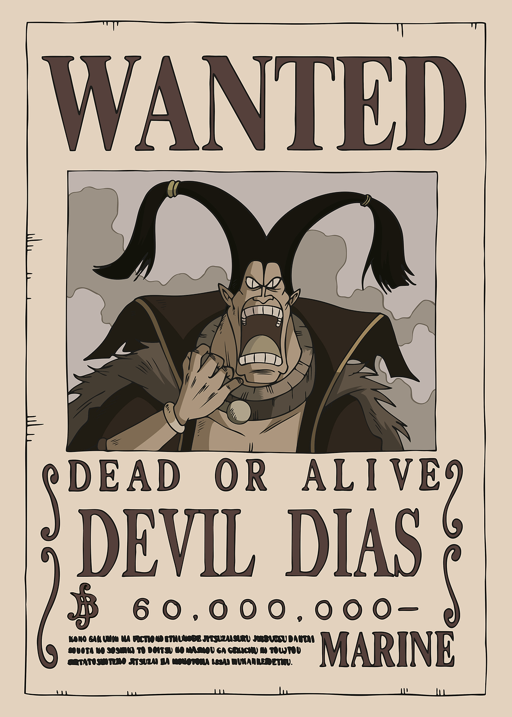 Devil Dias Wanted: постер из коллекции One Piece