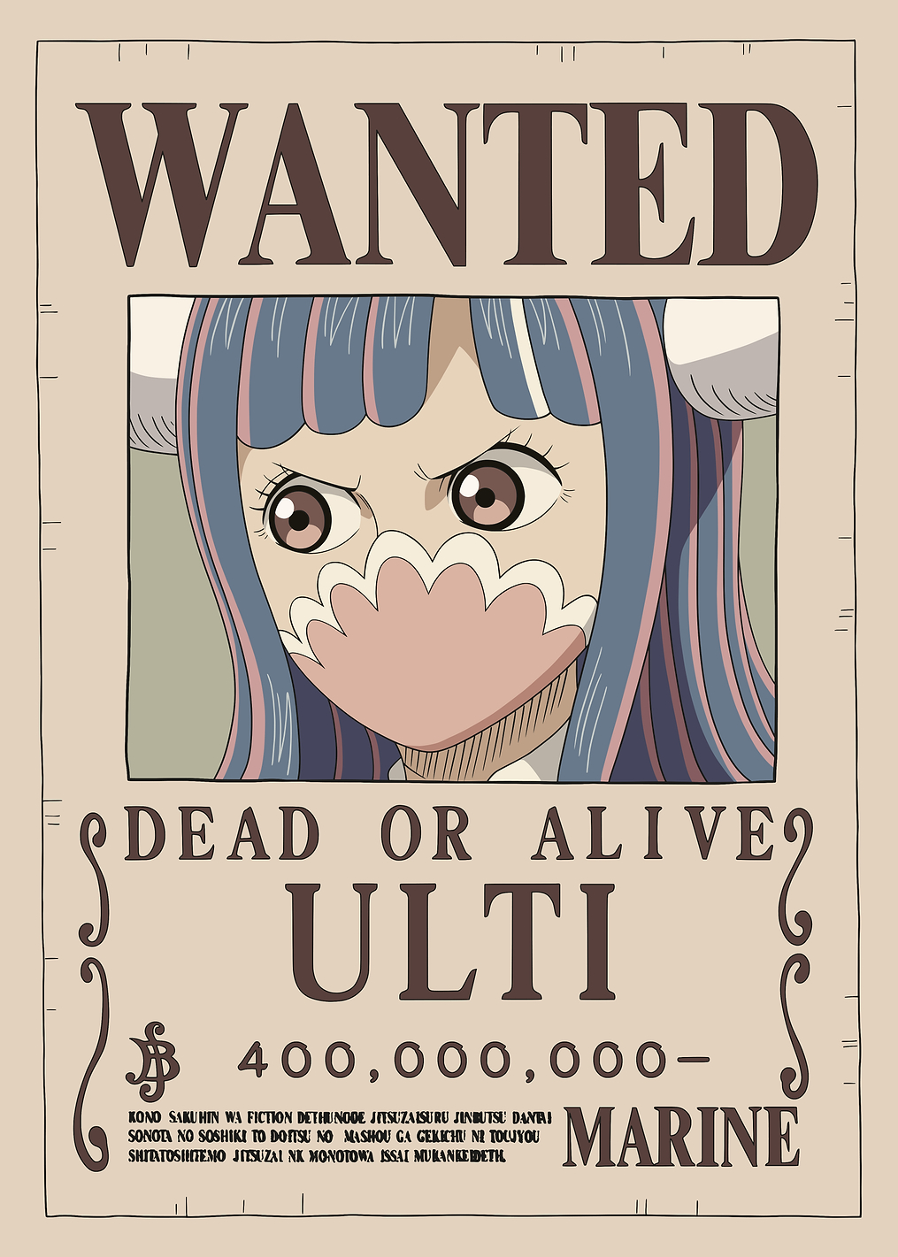 Ulti Wanted: постер из коллекции One Piece
