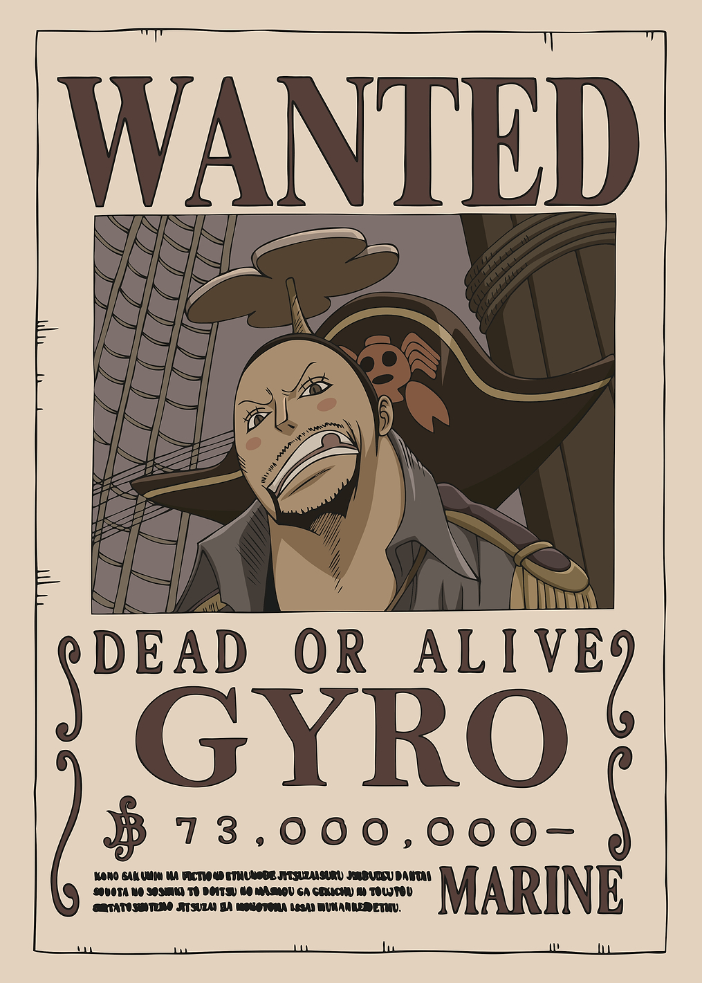 Gyro Wanted: постер из коллекции One Piece