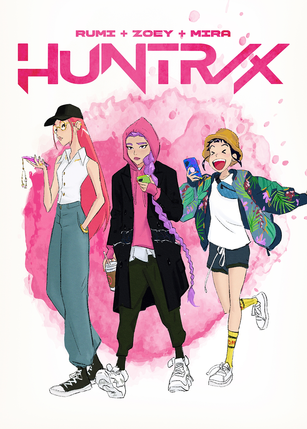 HUNTR/X: Rumi, Zoey, and Mira: постер из коллекции KPop Demon Hunters