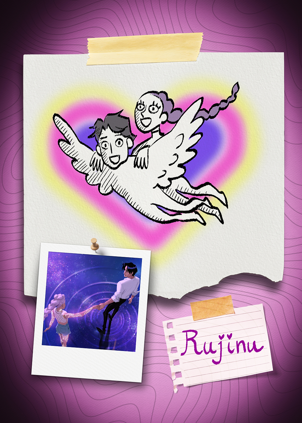 Rujinu's Cosmic Flight and Embrace: постер из коллекции KPop Demon Hunters