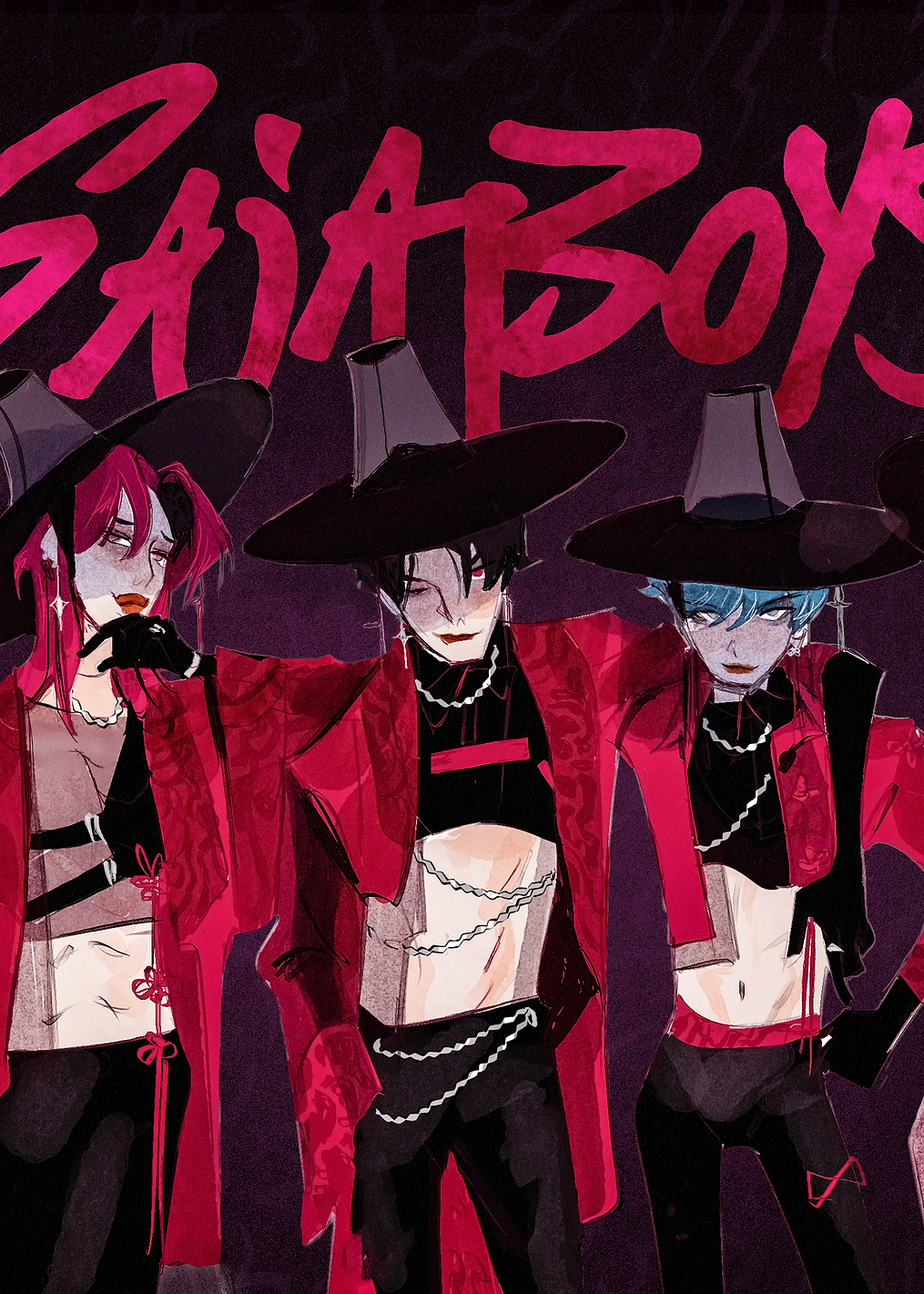 SAJA BOYS: Edgy K-Pop Aesthetic: постер из коллекции KPop Demon Hunters