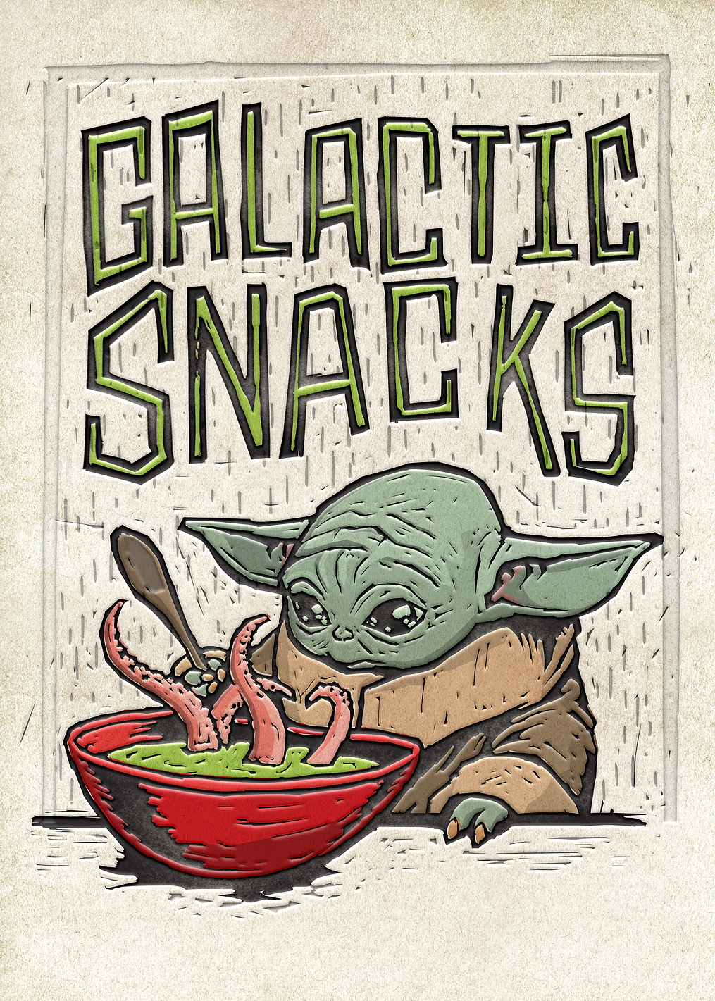 Grogu's Tentacle Snack Time: постер из коллекции Star Wars