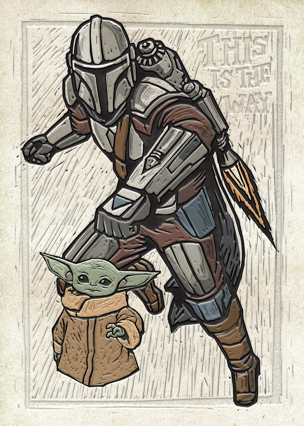 Mandalorian and Grogu: Carved Destiny: постер из коллекции Star Wars