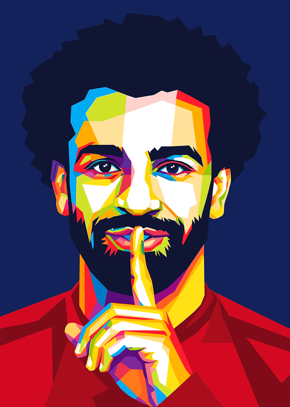 Mohamed Salah Pop Art Portrait: постер из коллекции Мохамед Салах