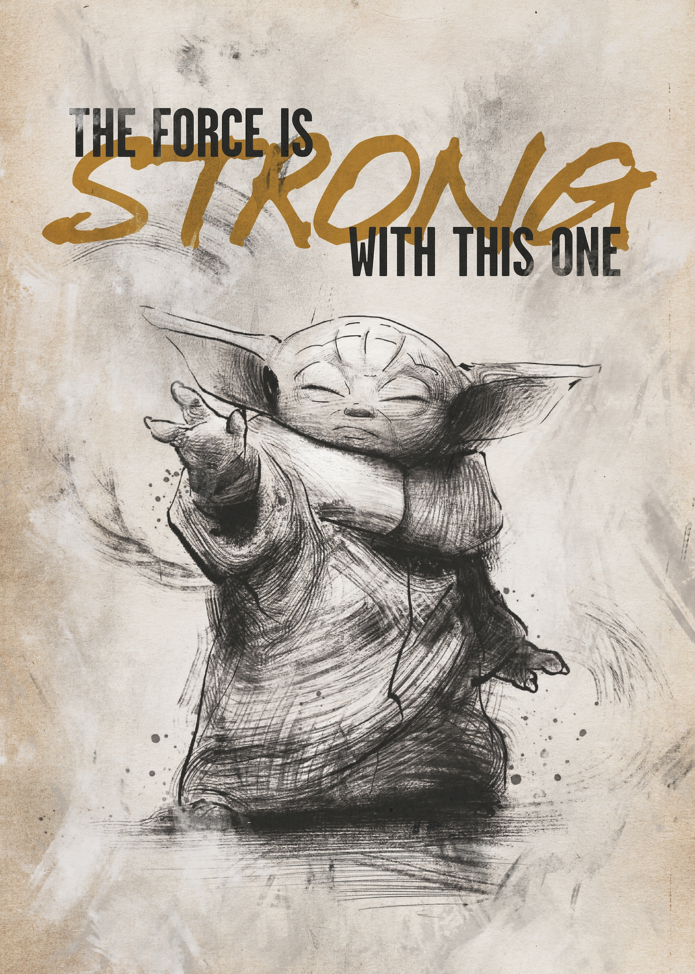 The Force Is Strong with Grogu: постер из коллекции Star Wars