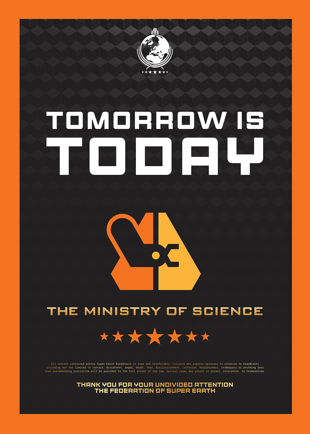 Tomorrow is Today: Super Earth Mandate: постер из коллекции HELLDIVERS