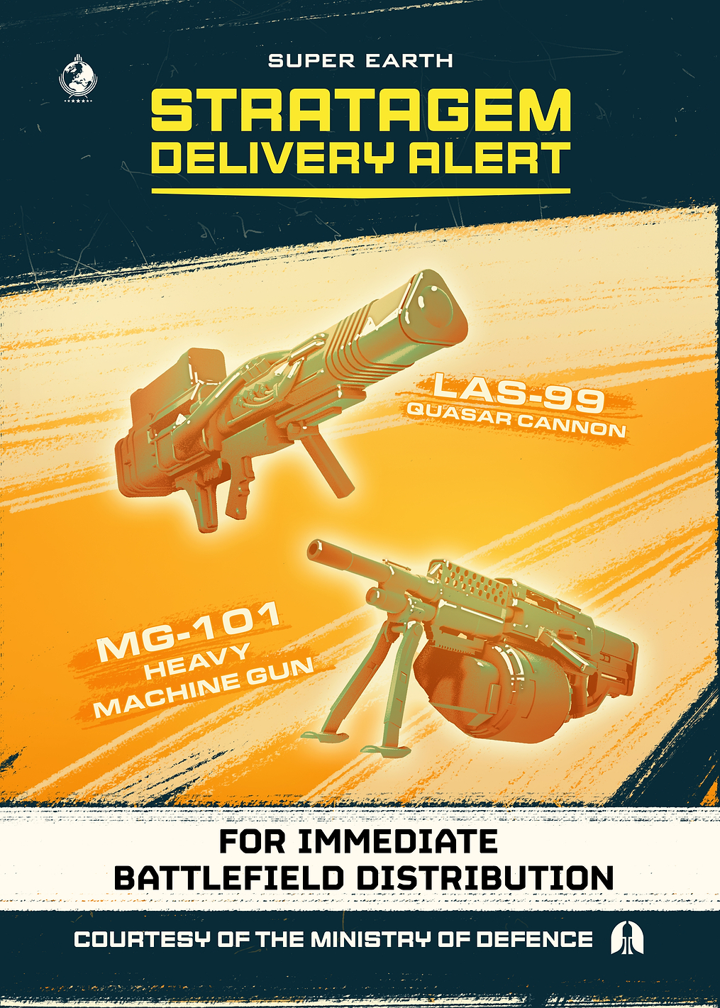 Super Earth Stratagem Delivery Alert: постер из коллекции HELLDIVERS