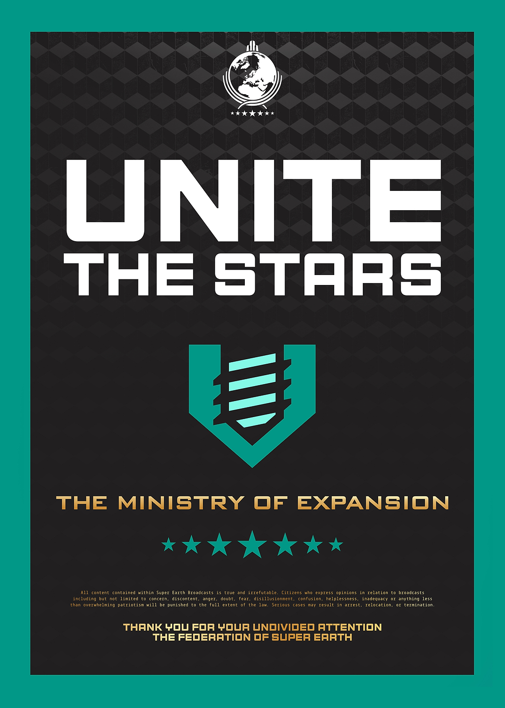Unite the Stars: Super Earth Propaganda: постер из коллекции HELLDIVERS