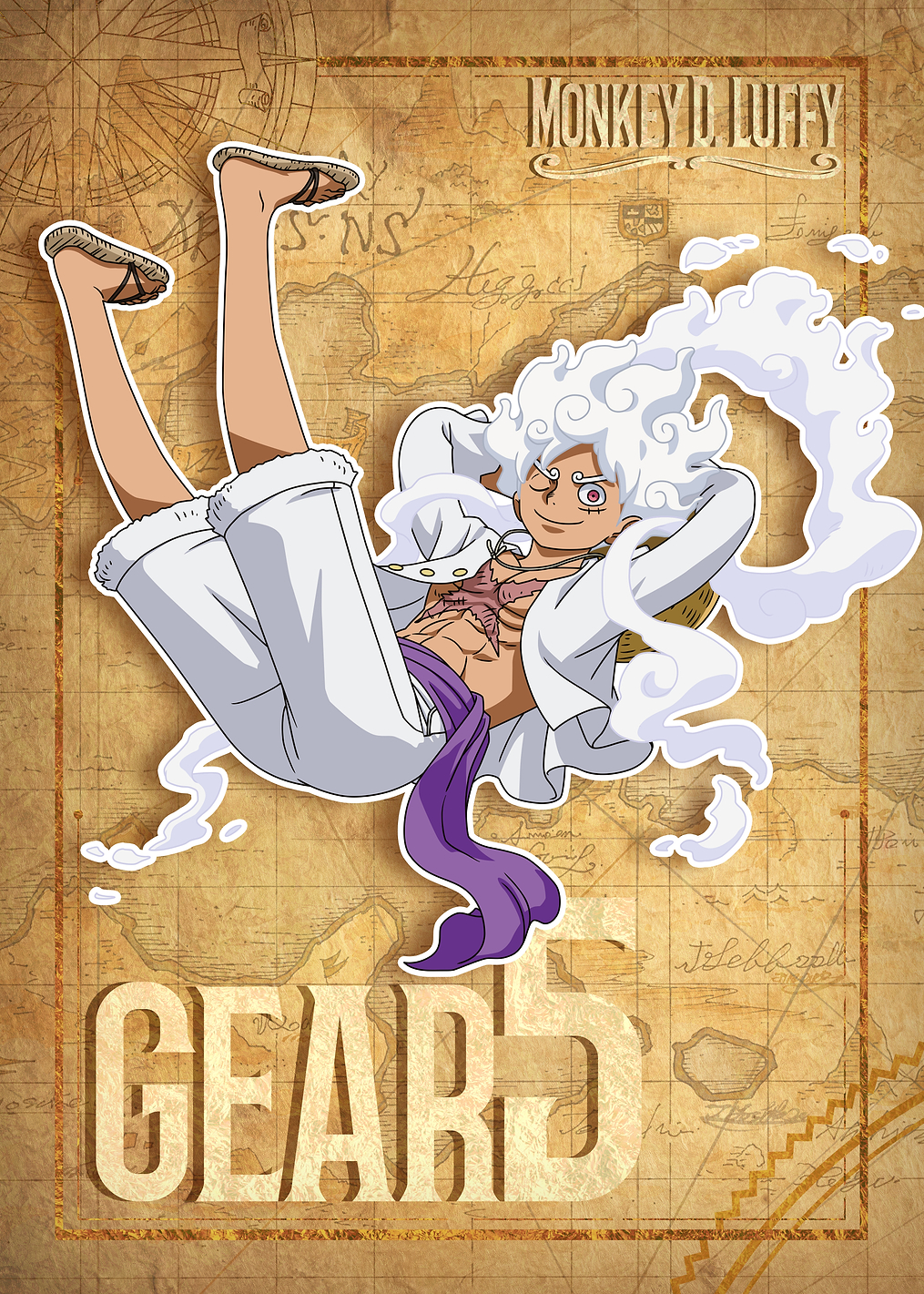 Gear 5 Luffy: Let's relax!: постер из коллекции One Piece