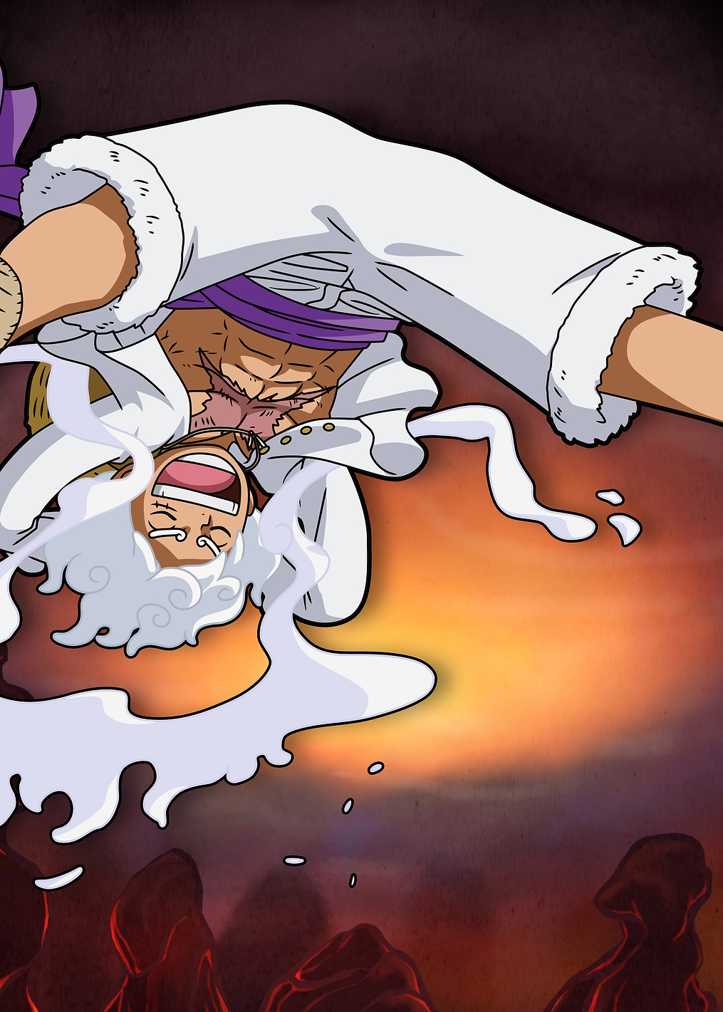 Joyful Fury: Luffy's Gear 5 Leap: постер из коллекции One Piece