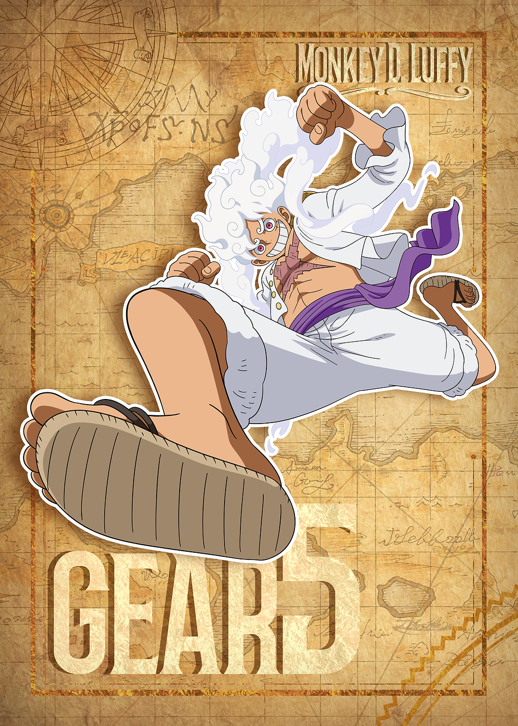 Gear 5 Luffy: One Step Further!: постер из коллекции One Piece