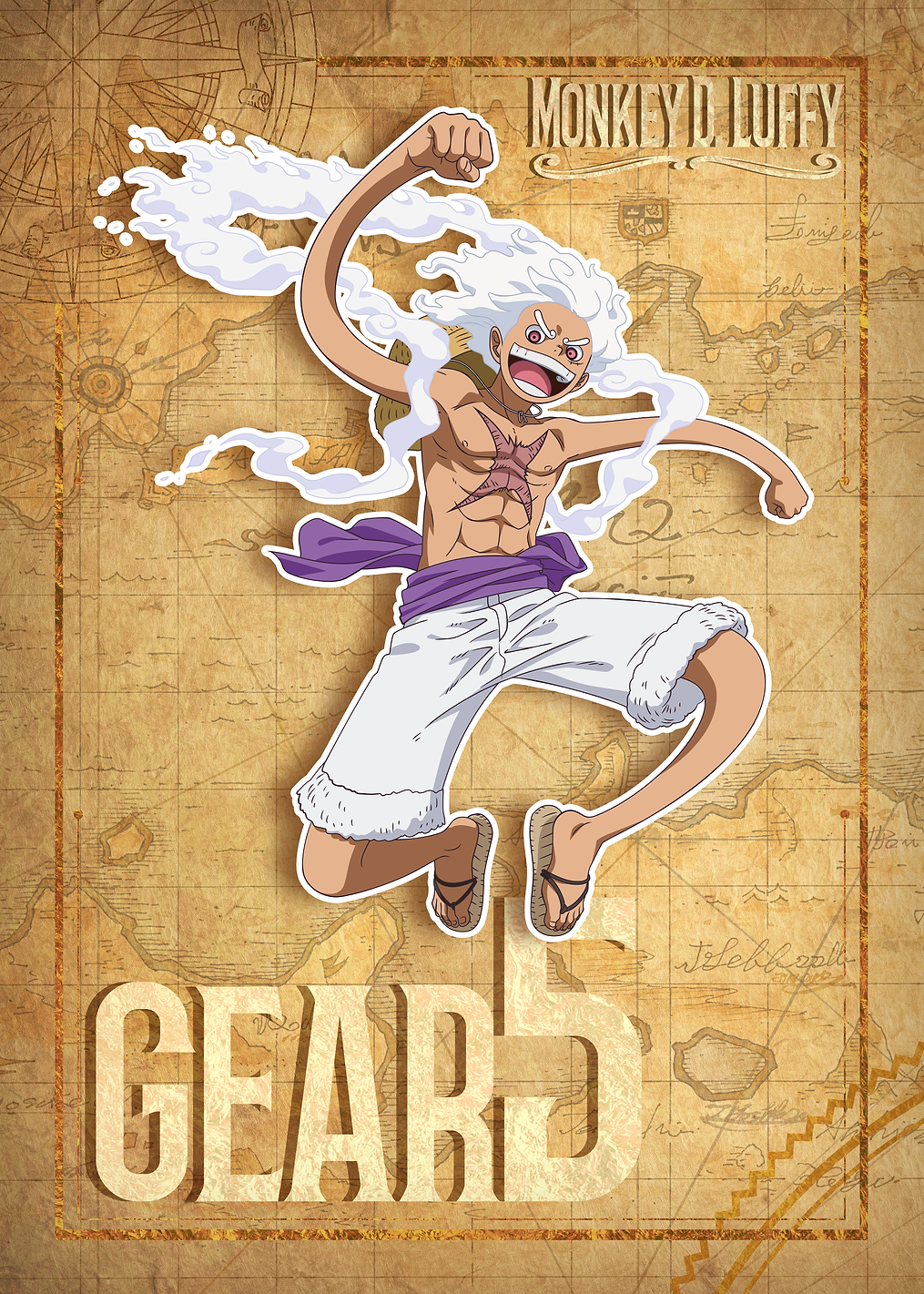 Gear 5 Luffy: Enjoy the journey!: постер из коллекции One Piece