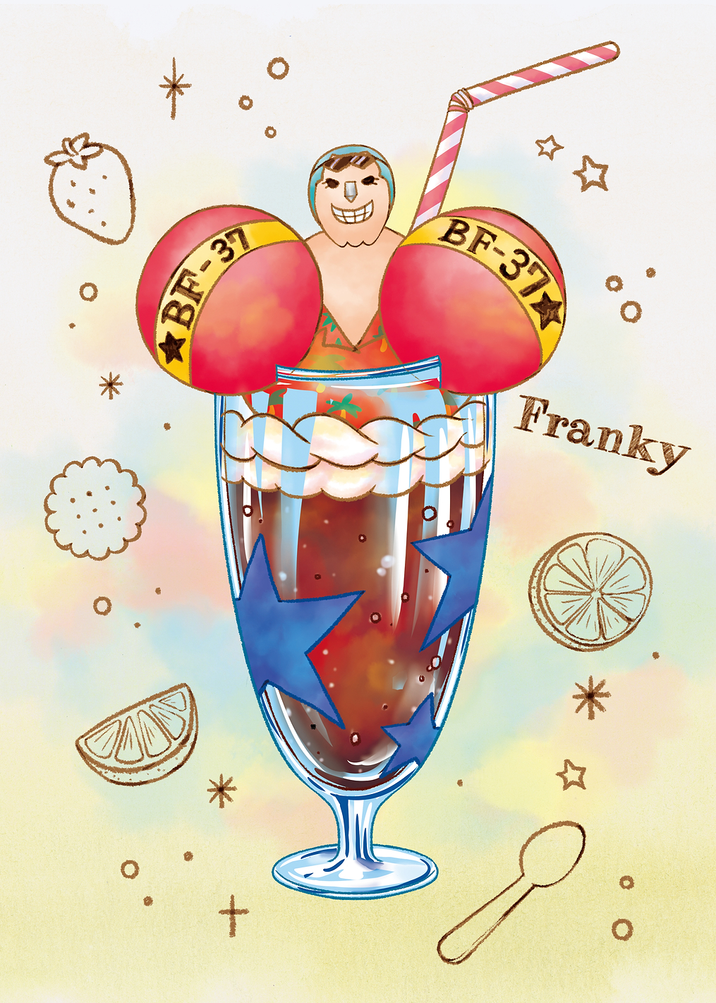 One Piece Franky's Super Soda: постер из коллекции One Piece